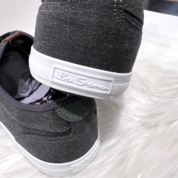 Ben Sherman Men’s Madison Oxford Sneakers Charcoal Textile Size 12 - Picture 8 of 14